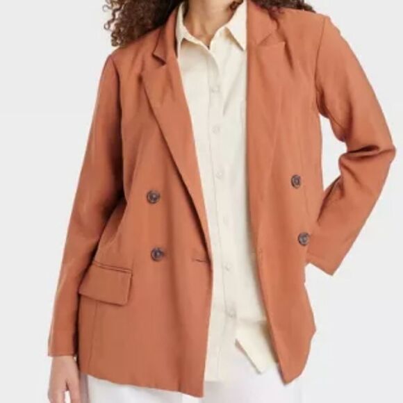 A New Day Women's  Brown Essential  Blazer NWT Size M - Picture 1 of 8